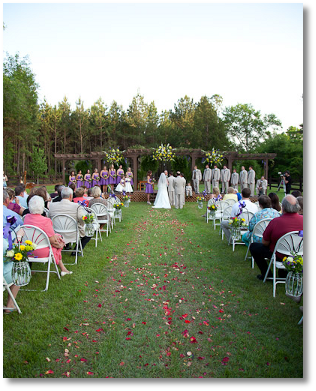 Outdoor Garden Wedding Ceremony
